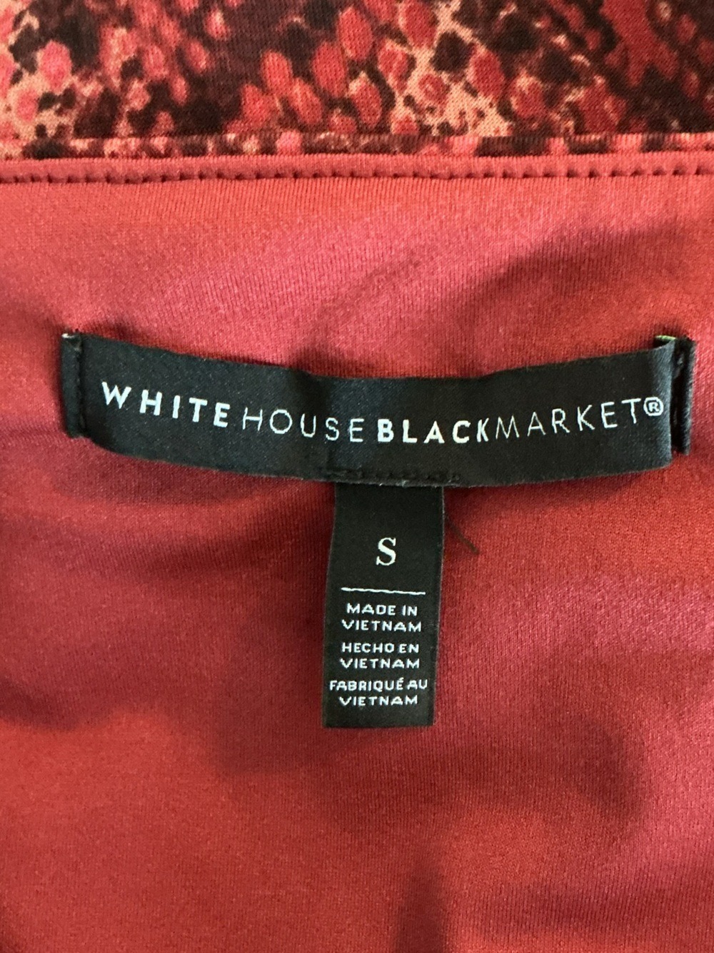White House Black Market Burgundy Snake-Print Cowl Neck Tank - Picture 13 of 15